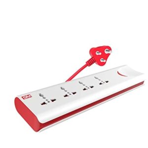 GM 4 + 1 Power Strip with Master Switch, Indicator, Safety Shutter & 4 international sockets