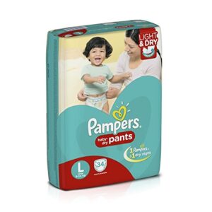 Pampers Baby-Dry Pants - Extra Large : 34 U