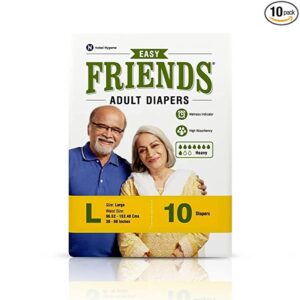 Friends Easy Adult Diapers Large : 10 U