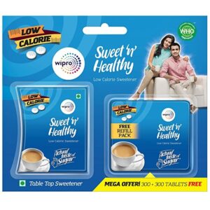 Wipro Sweet N Healthy Sucralose Sweetener : 300 Tablets
