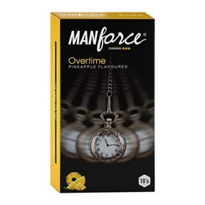 Manforce Overtime Pineapple Flavoured Condoms : 10 Pieces