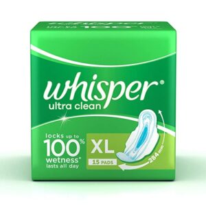 Whisper Ultra Clean XL+ Wings Pads : 15 U