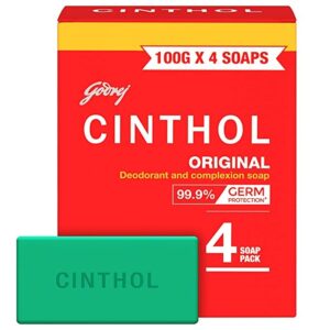 Cinthol Original Deodorant & Complexion Soap : 4x100 gms