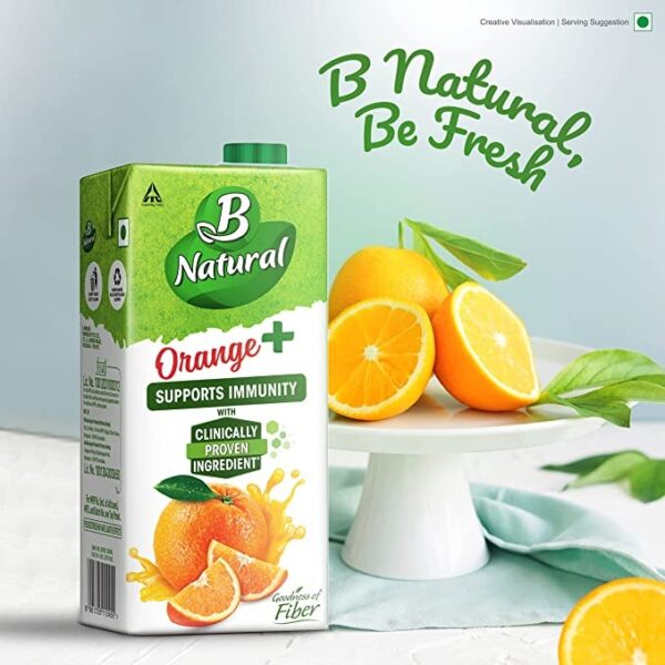 B Natural Orange Fruit Beverage : 1 Litre