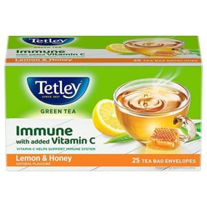 Tetley Lemon & Honey Green Tea : 25 Tea-Bags