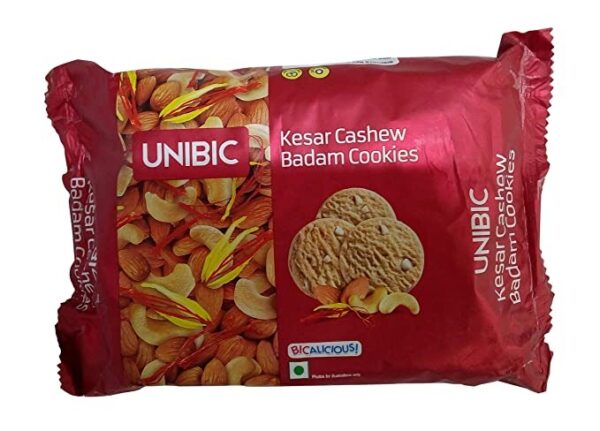 Unibic Kesar Cashew Badam Cookies : 200 gms