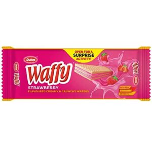 Dukes Waffy Strawberry Flavoured Wafer Biscuits : 60 gms