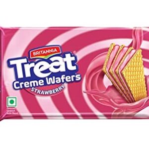 Britannia Treat Strawberry Cream Wafer : 60 gms
