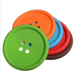 BUTTON COASTERS COFFEE MAT PADS 5 pc