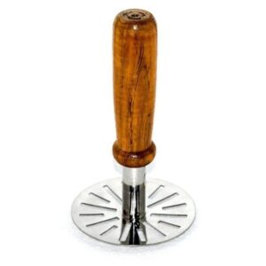 STEEL MASHER WITH WOODEN HANDLE