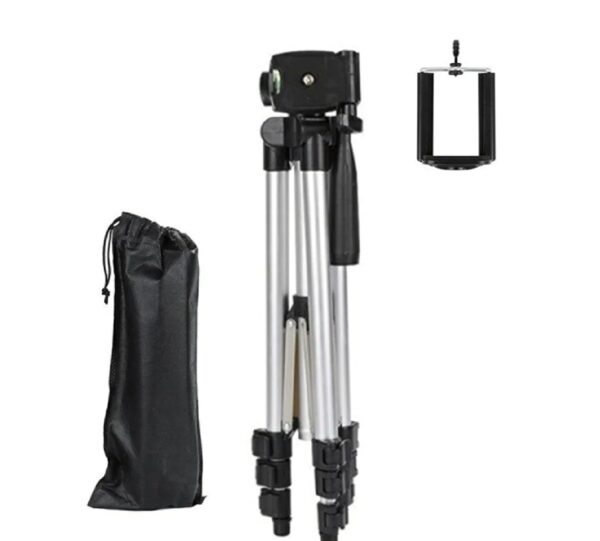 UNIVERSAL LIGHTWEIGHT TRIPOD WITH MOBILE PHONE HOLDER MOUNT