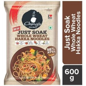Ching'S Secret Just Soak - Whole Wheat Hakka Noodles, 98% Atta, 600 g