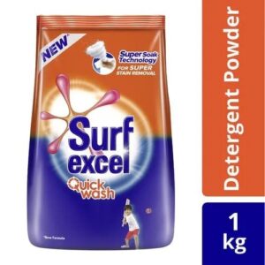 Surf Excel Quick Wash Detergent Powder, 65 g Pouch