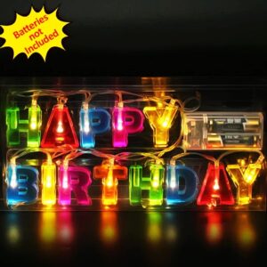 DECORATIVES PLASTIC HAPPY BIRTHDAY 13 LED LETTER BATTERY OPERATED
