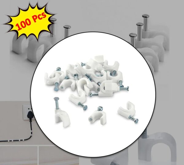 100 PC 6 MM CABLE CLIP
