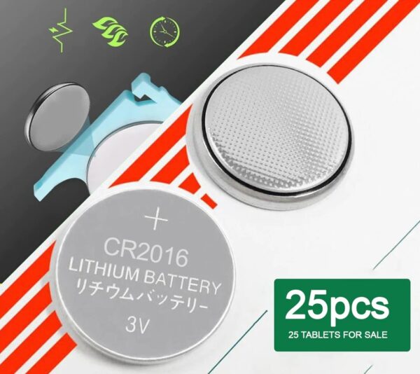 3V 2016 LITHIUM BUTTON CELL BATTERY RETAIL PACK OF 25PCS