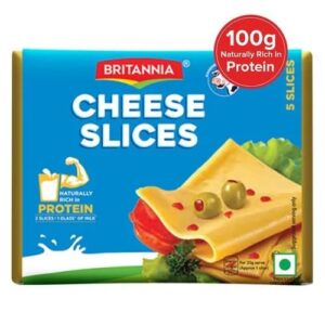 Britannia Processed Cheese Slice - Goodness of Cow's Milk, 100 g Pouch