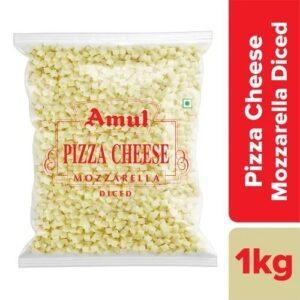 Amul Mozzarella Pizza Cheese Diced, 1 kg Pouch