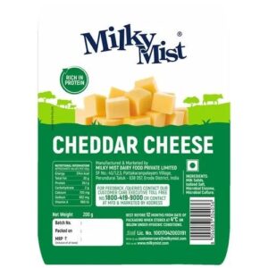 Milky Mist Cheddar Cheese Block, 200 g Pouch