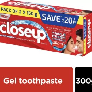 Close Up Everfresh+ Anti-Germ Gel Toothpaste - Red Hot, 150 g (Pack of 2)