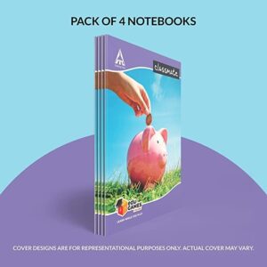 Classmate Notebook - Single Line, 172 Pages, 190 mm x 155 mm - Pack Of 4