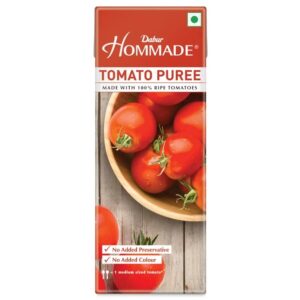 Dabur Hommade Tomato Puree  No Added Preservatives, 200 g