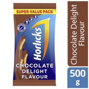 Horlicks Health & Nutrition Drink - Chocolate, 500 g Pouch